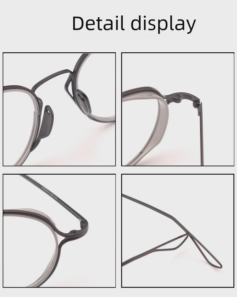 Dita Pure Titanium Retro Oval Glasses Frame, Style DTX100 - Fashionable and Perfect for Myopia, Men’s Large Frame.
