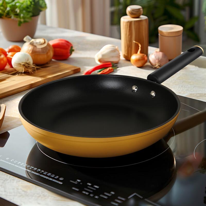 COOKER KING Orange Heart Aluminum Non-Stick Frying Pan