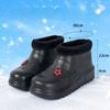 Женские зимние ботинки с плюшевой подкладкой, Теплые резиновые сапоги, Водонепроницаемые резиновые сапоги, Рабочая обувь для кухни
