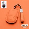 Кожаный чехол-брелок для ключа автомобиля для BAIC Jishi Polestone 01 Rox 01 2023-2025 Чехол-оболочка Держатель кольца для брелока Аксессуары