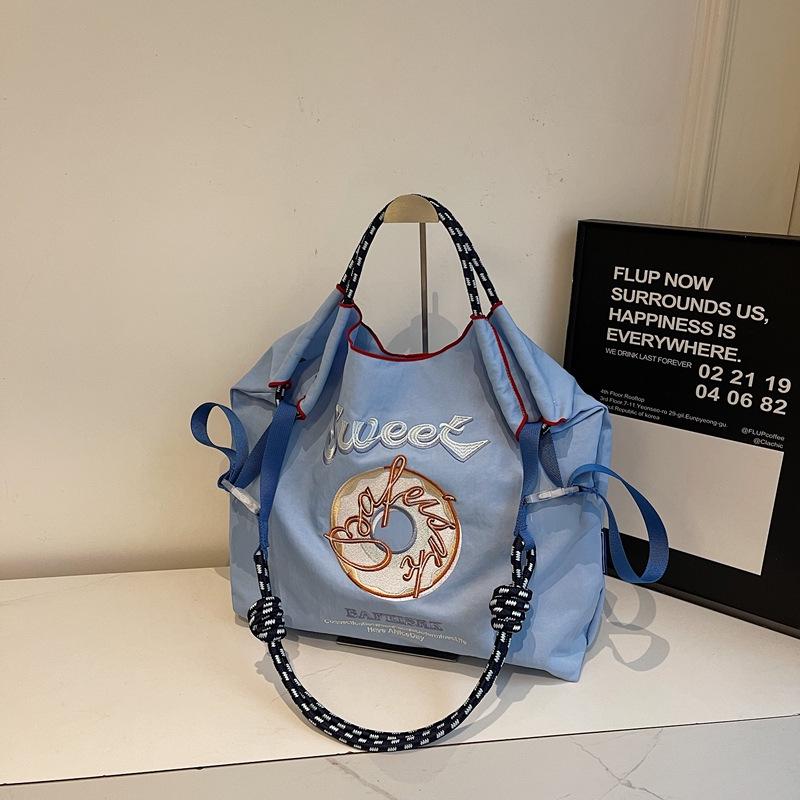 Stylish Dachshund Embroidered Nylon Crossbody Bag for Women - Autumn/Winter 2024 Collection