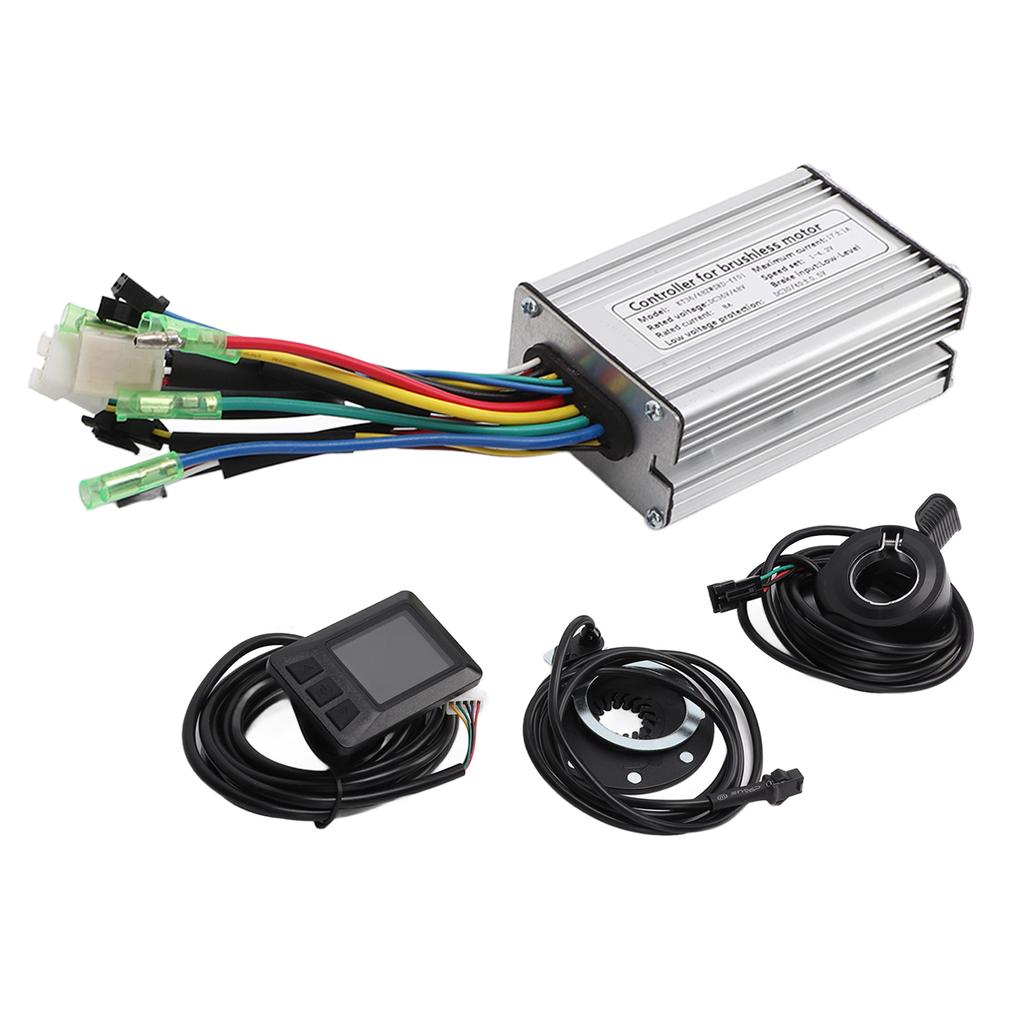 36V 48V 350W Electric Motor Controller Kit 17A Brushless Motor Controller with KT LCD7C Display Panel Sensor Throttle