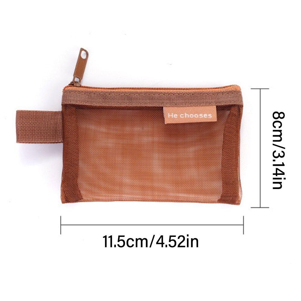 Mesh Storage Pouch Transparent File Folders Multi-Purpose Cosmetic Makeup Bags  Students Gift