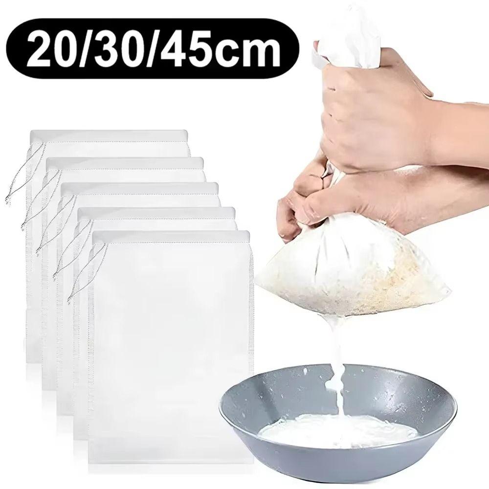 100 Mesh Soy Milk Filter Bag Easy Clean Wine Dreg Filter Durable Strainer