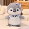 Cartoon Cute Penguin With Butterfly Headwear And Scarf Plush Toy Doll For Gift
