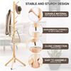 Вешалка для пальто, отдельно стоящая вешалка для пальто с 8 крючками и 3 регулируемыми по размеру вешалками для спальни, прихожей, офиса, шляп, пальто, шарфов, сумок