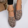 Трикотажные балетки в стиле ретро, женские мокасины с острым носком, сетчатые мокасины, женские мокасины большого размера с леопардовым принтом, мягкие туфли для вождения, Zapatillas Mujer