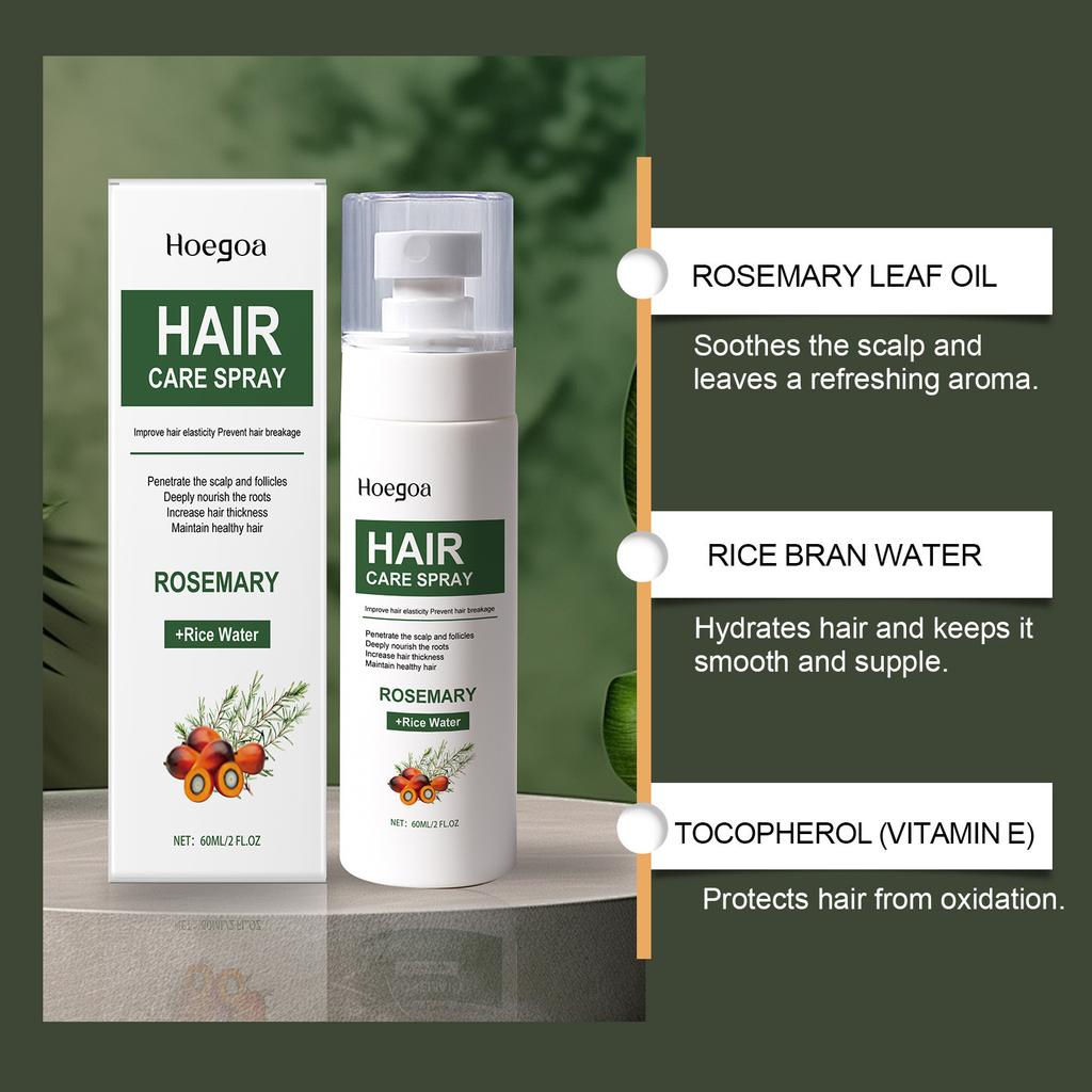 Rosemary Hair Spray Refreshing Volumizing Herbal Smoothing Shine Portable Mist Daily Hair Care