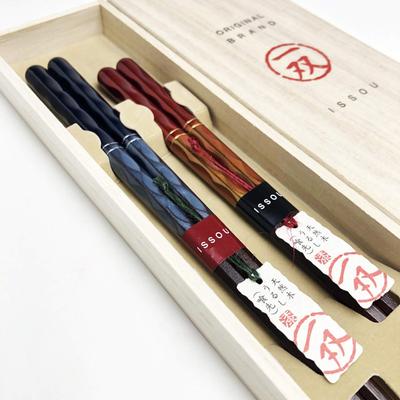 Yamaga Lacquerware Shop Issou Подарочный набор палочек для еды Цветная пара