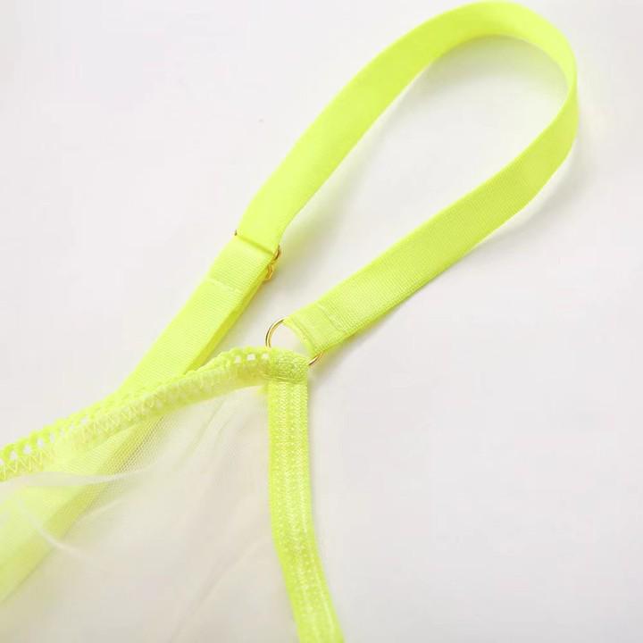 Прозрачный комплект сексуального нижнего белья-тройки для женщин в европейском и американском стиле 2023 года