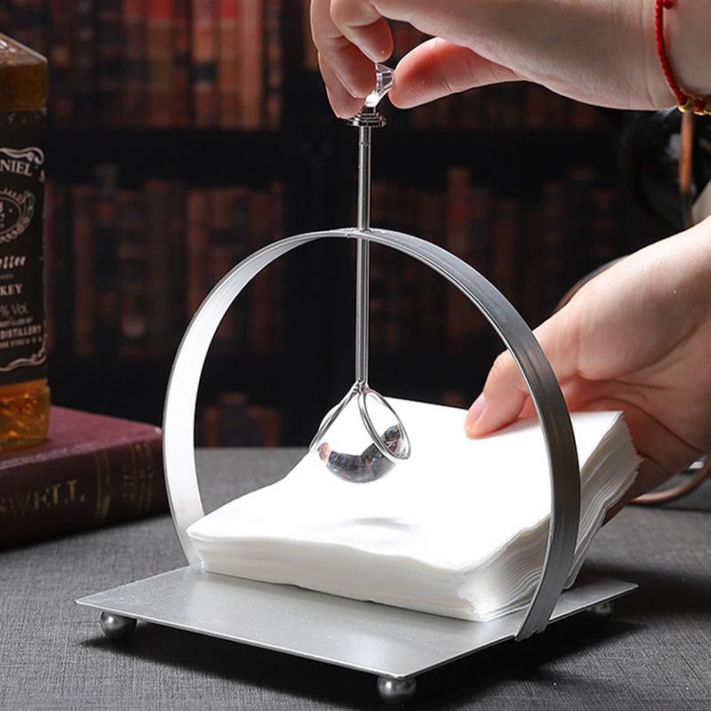 Stainless Steel Tissue Napkin Paper Serviette Dispenser Table Paper Towel Holder Kitchen Tissue Box Home Restaurant Party Decor