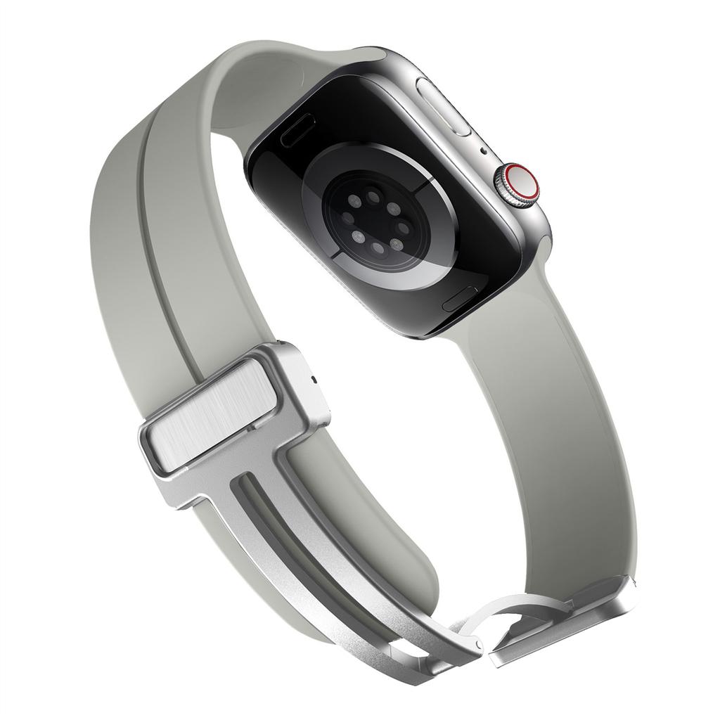 Strap For Apple watch bands 44mm 45mm 40mm 41mm 46mm 49mm Magnetic Silicone correa Bracelet iWatch Series 11 10 8 se 9 ultra 2 3
