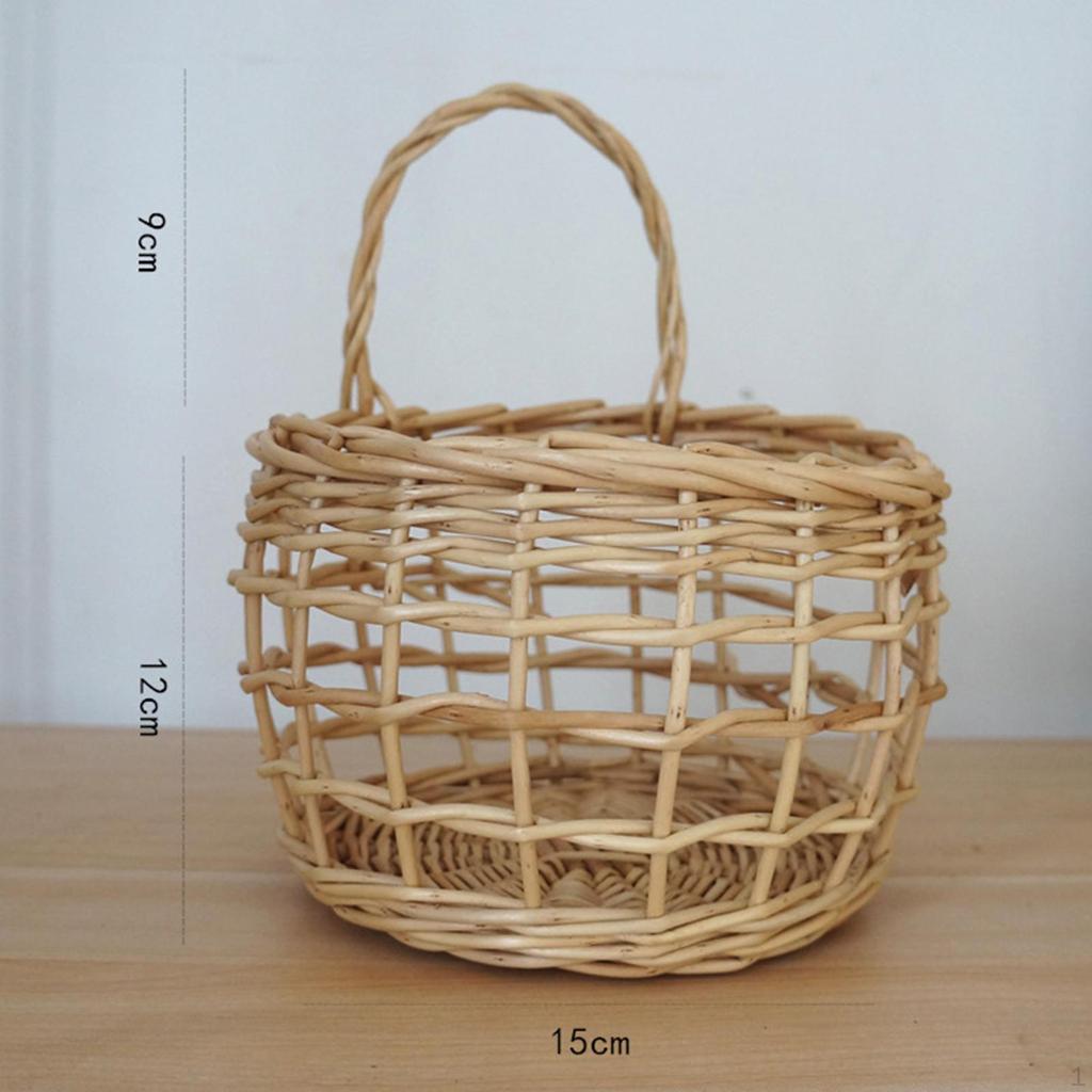 Корзина для хранения фруктов и овощей, подвесная настенная корзина с ручкой, тканая для