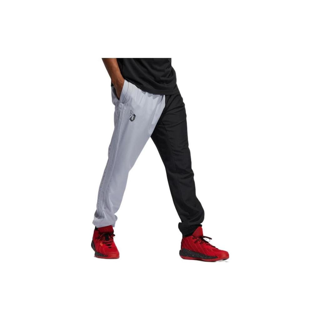 Adidas Мужские баскетбольные брюки с цветными блоками, серые GL7097