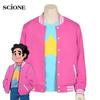 2pcs Sets Halloween Party Boy Universe Steven Universe Quartz Anime Jacket Sweater Coat Blue T-shirt Pink Coat Cosplay Suit
