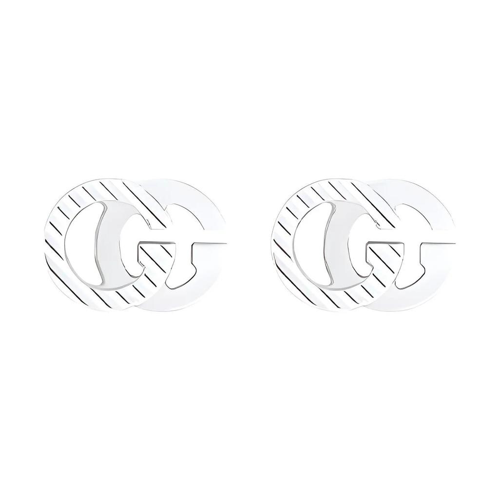 GUCCI GG Running Stud Earrings Unisex Silver (Unisex) Stud Earrings 652219 J8502 9000