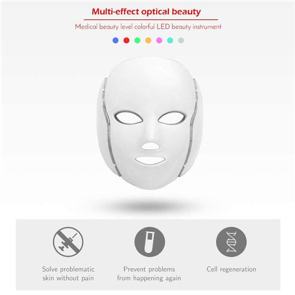 7 Colors Led Facial Mask Machine Light Photon Therapy Acne Face And Neck Set Beauty Led Light Treatment Skin Rejuvenation