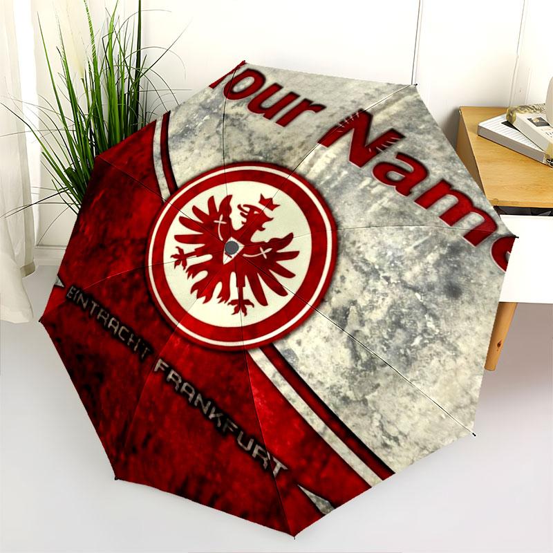 1 шт. Автоматический складной зонт - Узор с индивидуальным именем Eintracht Frankfurt, Портативный и складной дизайн с 8 спицами, Рождественские и Дни рождения Подарки