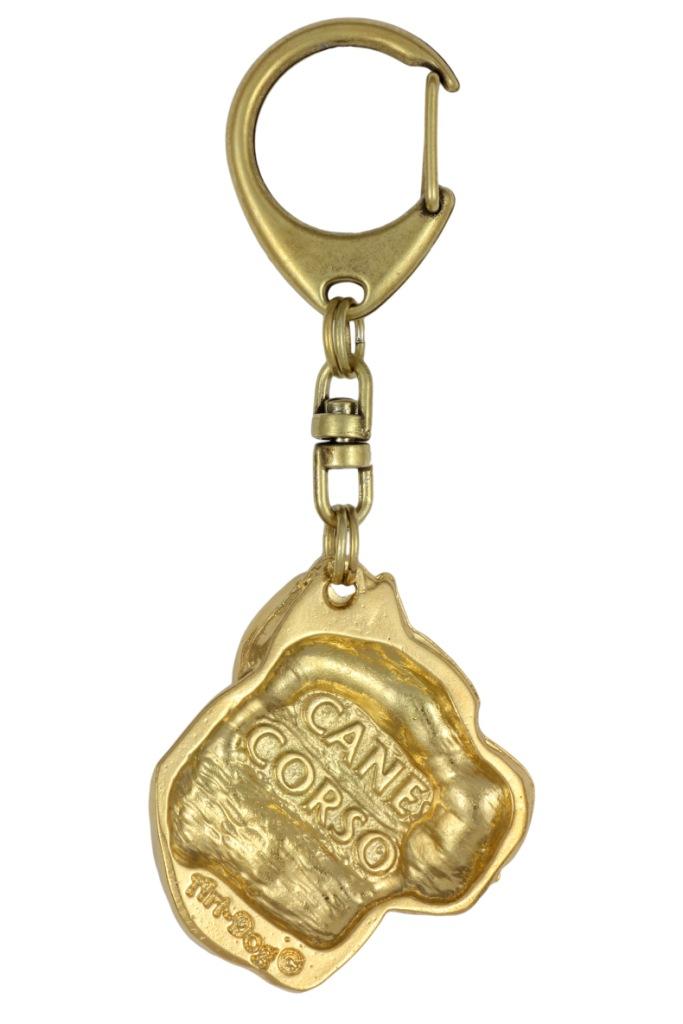 Кане Корсо, Итальянский Кане Корсо - брелок и колье с собакой в ​​коробочке, качественное позолоченное изделие, бренд Art-Dog