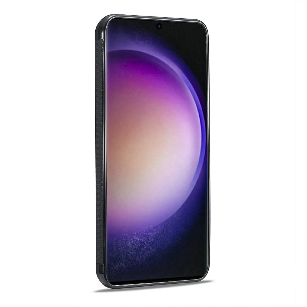 LC.IMEEKE For Samsung Galaxy S25 FE Case Carbon Fiber Texture Leather+TPU+EVA Phone Cover