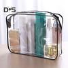 Прозрачная косметичка большой емкости с застежкой-молнией, водонепроницаемая прозрачная косметичка-органайзер, косметичка
