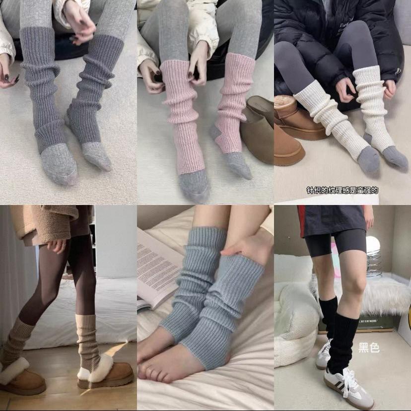 Socks Stacking Socks Women'S Autumn And Winter Knitted Japanese Calf Socks Y2K White Thickened Yoga Stepping Leg Cover With Boots