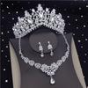 Великолепные хрустальные свадебные комплекты ювелирных изделий, модные диадемы, серьги, колье, ожерелье для женщин, свадебное платье невесты, комплект ювелирных изделий в Дубае