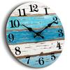 12 Inch Silent Wall Clock Blue Ocean Style Decorative Battery Operated for Living Room Kitchen Bedroom 03