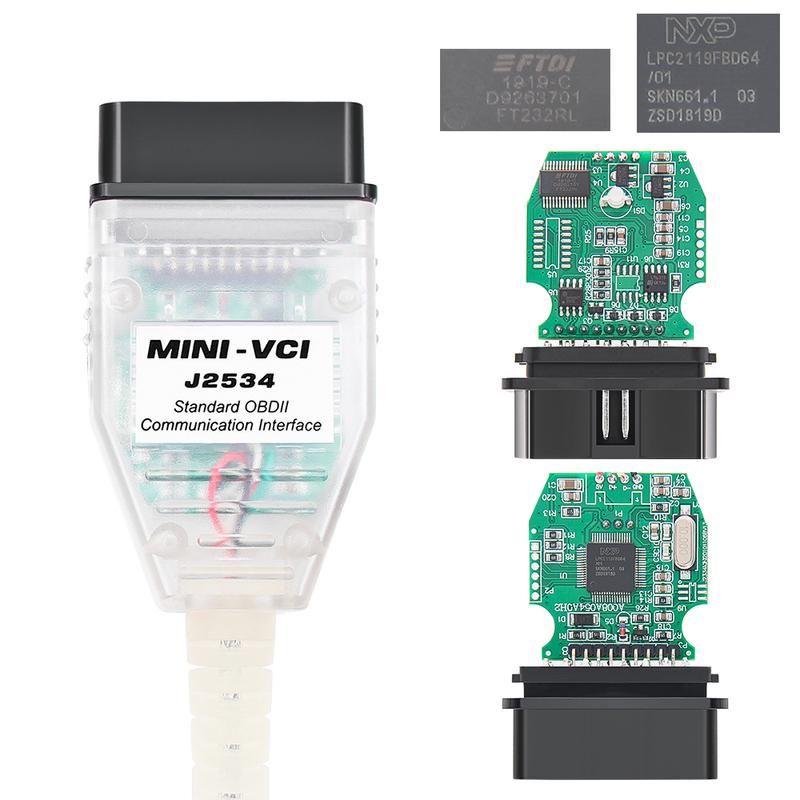 Mini VCI V18.00.008 для Toyota OBD2 Диагностический кабель для автомобиля J2534 FTDI FT232RL TIS Techstream Инструменты Автосканер Последняя версия