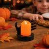 Ghost Hand Table Lamp Halloween Candle Light, LED Skeleton Decoration with Flickering Dynamic Warm Flame Light Flame, Spooky Tabletop Decor for Party