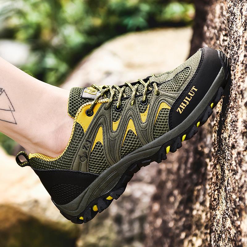 Уличная обувь для бездорожья. Уличная туристическая обувь. Дышащая мужская обувь. Нескользящая износостойкая подошва. Удобная внутренняя дышащая верхняя часть.