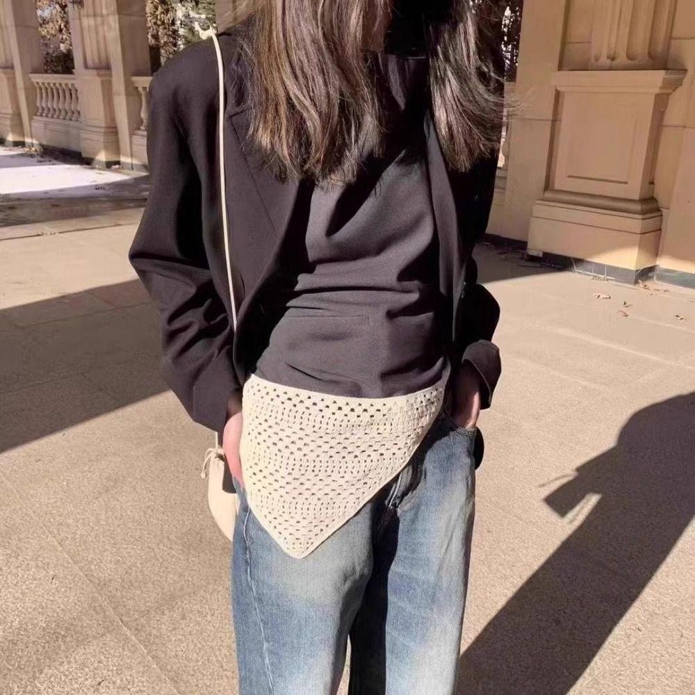 Bohemian Triangle Back Flap Hollowing Out Triangular Scarf Tie Straps Women Girls