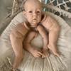 20/28 Inch Huge Size Bebe Reborn Doll Kit Liam Unpainted Unfinished Baby Doll Parts Soft Touch Blank Unassembled Newborn Doll Mold DIY Toy Accessories