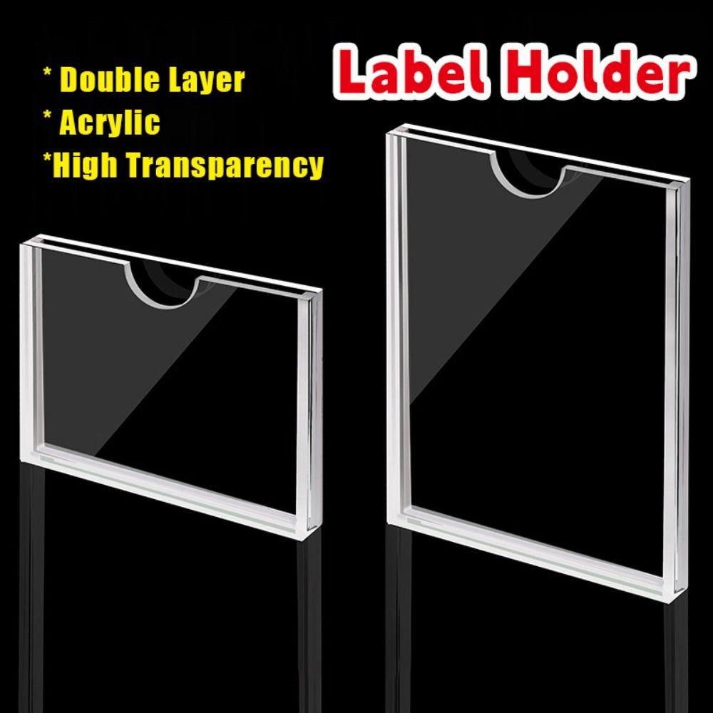Self-Adhesive Photo Frame Clear Card Holder Durable Label Holder Supermarket