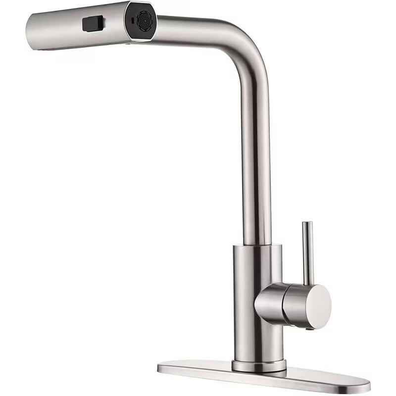 304 Stainless Steel Pull-Out Hot & Cold Rain Spray Kitchen Faucet