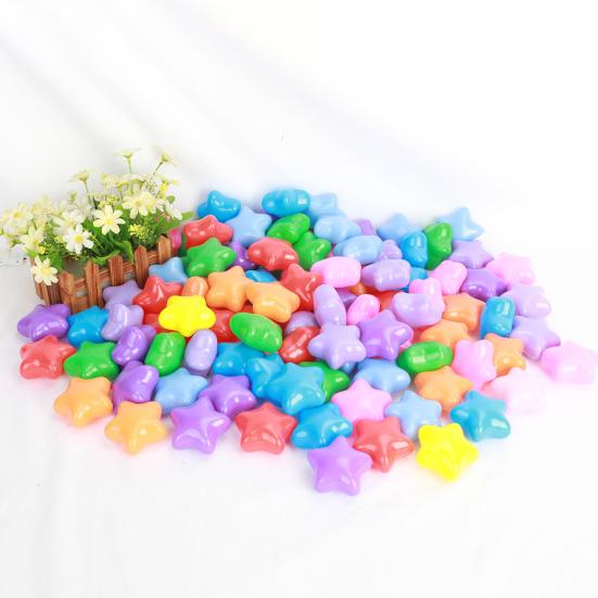100Pcs Baby Ball Pits Flexible Colorful Pentagram/Heart Ocean Ball Practice Grip Emotional Comfort BPA