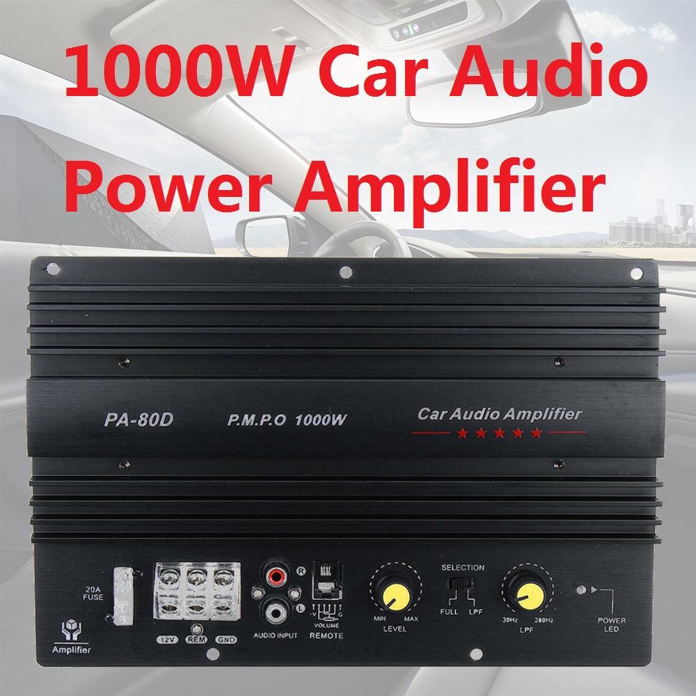 12 В Универсальная 1000 Вт Плата усилителя PA-80D Моно Автомобильные Аудио Усилители Мощные Басовые Сабвуферы Усиление Звука Для Автомобиля Моди