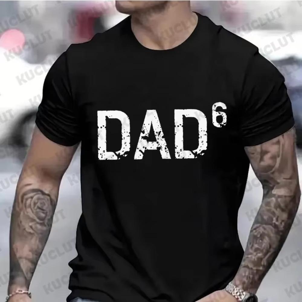 Men's Clothing DAD 3 T Shirt for Men Tops Black Dad T-shirts Dad of 3 Tshirts Husband Tee Clothes Short Sleeve Tee Shirts Homme
