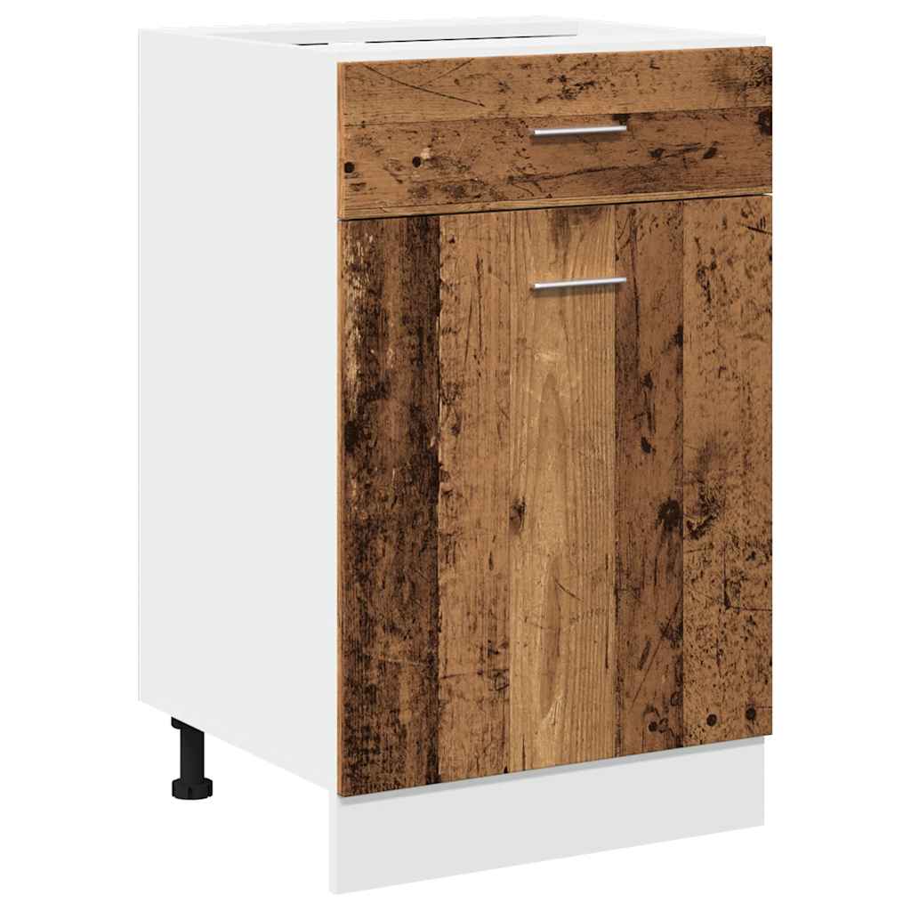 Lyon Base Cabinet with Drawer Vintage Wood Look 50 x 46 x 81.5 cm Particleboard