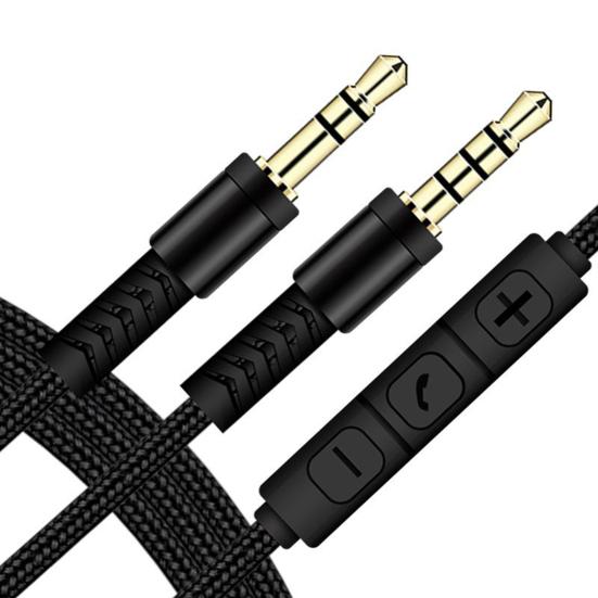 3.5mm Jack Male Audio Cable 1.2m to Male Aux Cable Volume Control