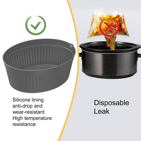 Подкладка для плиты, практичная многоразовая однотонная кастрюля 7QT 8QT с медленным отделением, кухонные аксессуары