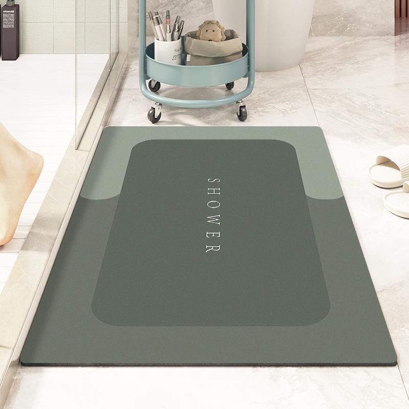 Впитывающий коврик для туалетной двери, нескользящий коврик, быстросохнущий, мягкий, диатомовый, грязевой, туалетный коврик для ванной комнаты, овальный