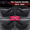 Защитные наклейки на двери автомобиля от пинков для Toyota Corolla 2014-2025, накладка в бардачок из углеродного волокна, грязезащитные наклейки, аксессуары