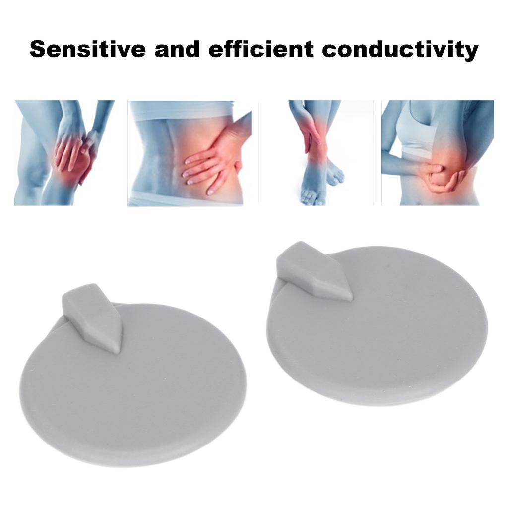 2 шт. Электродные подушечки диаметром 65 мм / 2,56 дюйма, круглые силиконовые подушечки для электрического аппарата для похудения TENS