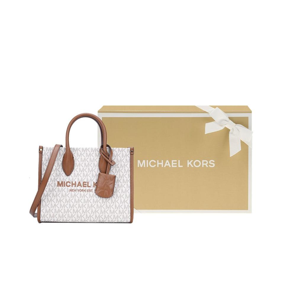Michael Kors Сумка-тоут, Сумка на плечо, Сумка через плечо из канвы с покрытием, Маленькая женская, Цвет Ваниль, 35F2G7ZC5B-150