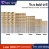 50-Piece Titanium-Plated Twist Drill Bit Set, 1-3mm, for Electric Drills, Woodworking, DIY