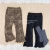 Girls' Fashionable Leopard Print Flare Pants - Versatile and Trendy Spring/Summer Casual Wear