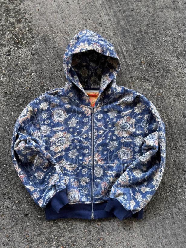 Женский кардиган-куртка с капюшоном на молнии с длинными рукавами, 3D-печать - Мода 2025