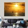 Парусный спорт и закат HD фотографии постеры принты парусник сюрреалистический океан птицы пейзаж холст живопись настенное искусство Декор в гостиную