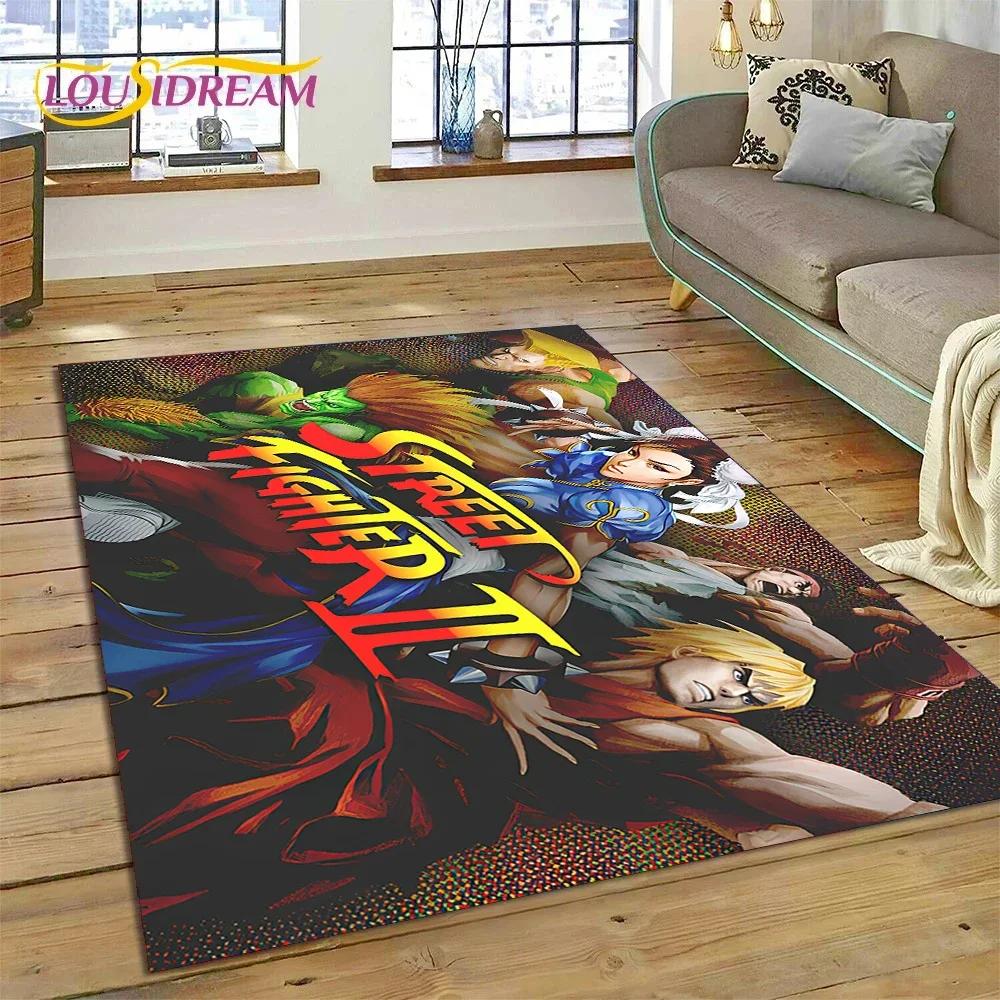 3D Ковер Ретро Игра Street Fighter SF для Спальни Гостиной Домашнего Дивана, Детская Игра Большой Декор Напольный Коврик Подарок